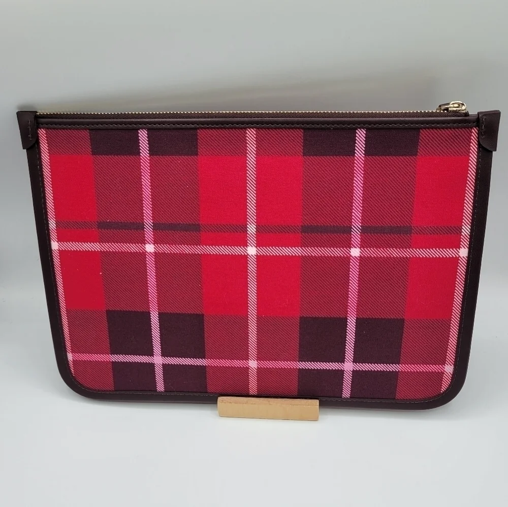Kate Spade Large Zip Pouch Ella Classic Plaid